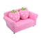 2 Seat Kids Sofa Children Lounge Bed with 2 Cute Strawberry Pillows