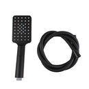 3 Modes Handheld Shower Head With Pvc Water Hose Square Black