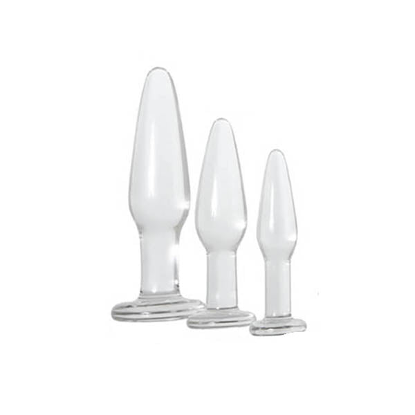 Adam And Eve Anal Training Glass Butt Plugs Set Of 3 Sizes – Simply ...