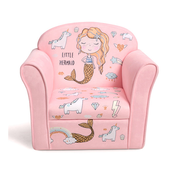 Childrens Sofa with Lovely Mermaid Pattern for Bedroom
