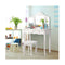 Kids Dressing Table Set with Stool and Mirror for Children Ages 3to7 White