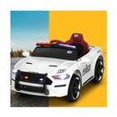 Kids Ride On Car Electric Patrol Police Cars Battery Powered Toys 12V White