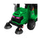 Kids Ride On Car Street Sweeper Truck With Rotating Brushes Garbage Cans Green