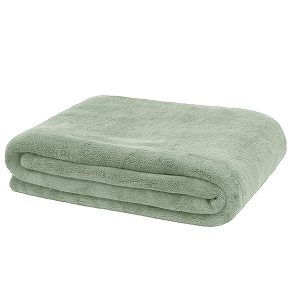 Bambury Microplush Throw Rug Sage