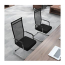 Office Guest Chairs Set Of 2 Wth Metal Sled Base And Armrests