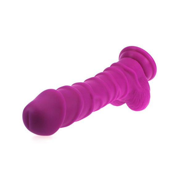 Realistic Dildo Ridged Shaft With Balls