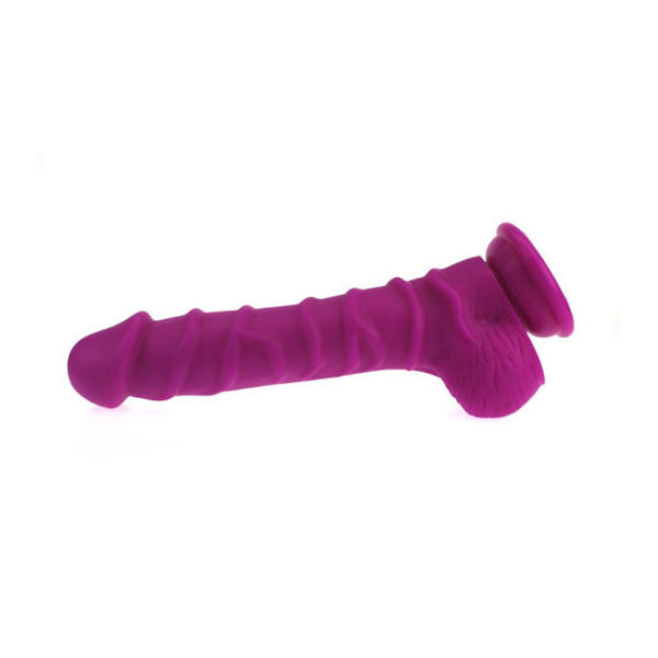 Realistic Dildo Ridged Shaft With Balls