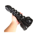 Ribbed Anal Dildo Black