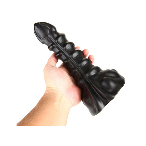 Ribbed Anal Dildo Black