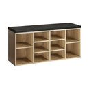 Shoe Bench Shoe Storage Rack Pu Padded Seat Organizer Cupboard