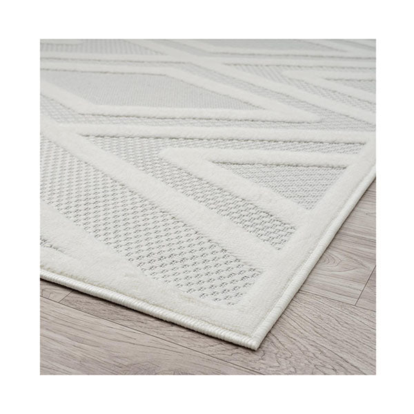 Serene Frost Multi Texture Pile Rug