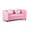 2 Seats Kids Sofa Chair with Two Cloth Pillows for Girls Aged 3to10