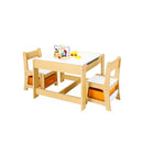 Kids Table and Chairs Set with Toys Storage Box