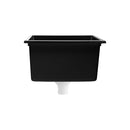 Kitchen Sink 38x38cm Granite Basin Single Bowl Black