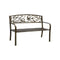 Garden Bench 3 Seater Bird Pattern Bronze