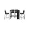 Outdoor Bar Table Stools Set Rattan 5 Piece