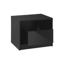 Bedside Tables RGB LED High Gloss Black