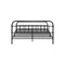 Metal Bed Frame Queen Size Railing-style Black