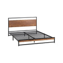 Metal Bed Frame Queen Size Wooden