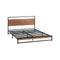 Metal Bed Frame Queen Size Wooden