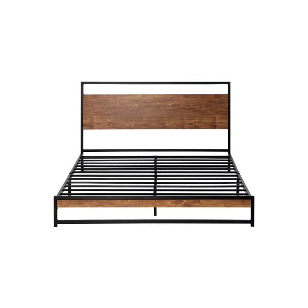 Metal Bed Frame Queen Size Wooden