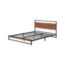 Metal Bed Frame Queen Size Wooden