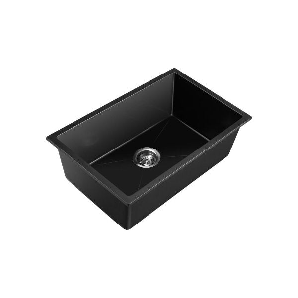 Kitchen Sink 70x45cm Granite Basin Single Bowl Black