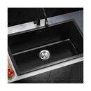 Kitchen Sink 70x45cm Granite Basin Single Bowl Black