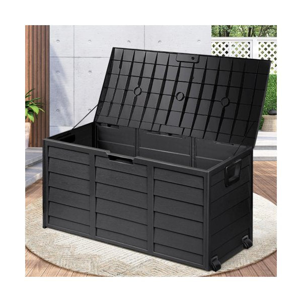 Outdoor Storage Box Lockable 290L Black