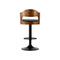 Bar Stools Swivel Gas Lift Metal Leather x2