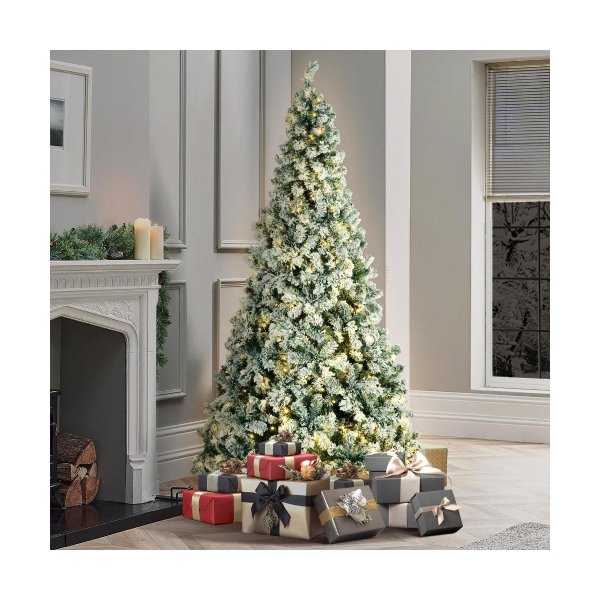 Christmas Tree 2.1M 7FT Snow Flocked Green with LED