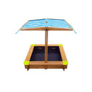 Sandpit Kids Toy Sandbox With Canopy 95 X 95 X 95Cm