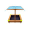 Sandpit Kids Toy Sandbox With Canopy 95 X 95 X 95Cm