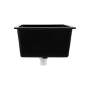 Kitchen Sink 55x45cm Granite Basin Single Bowl Black