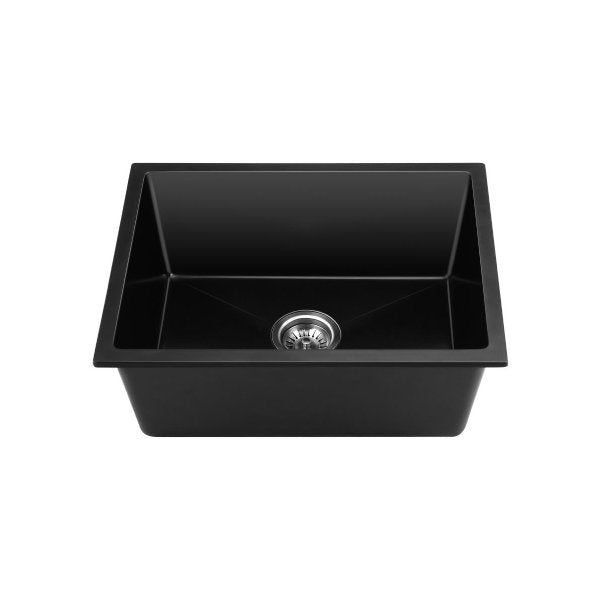 Kitchen Sink 55x45cm Granite Basin Single Bowl Black