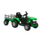 XL Kids Ride On Tractor 12V with Trailer Remote Green