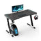 Rgb Gaming Desk Z Shape Black 140Cm