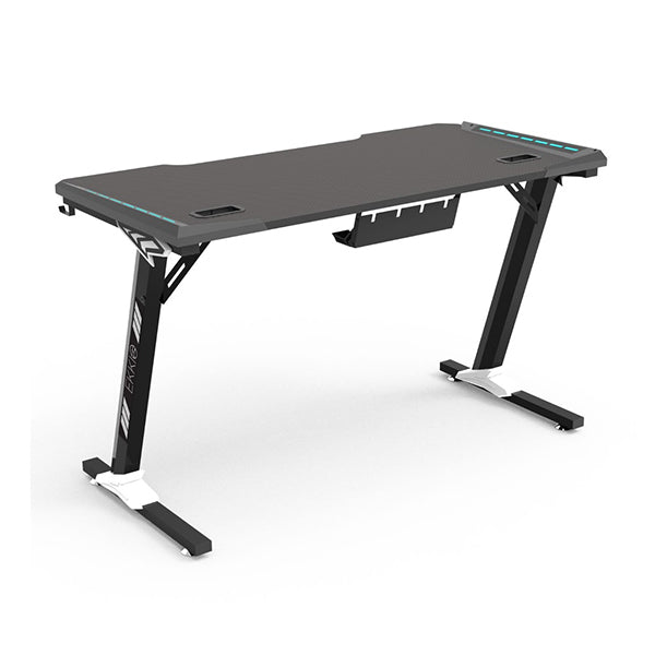 Rgb Gaming Desk Z Shape Black 140Cm