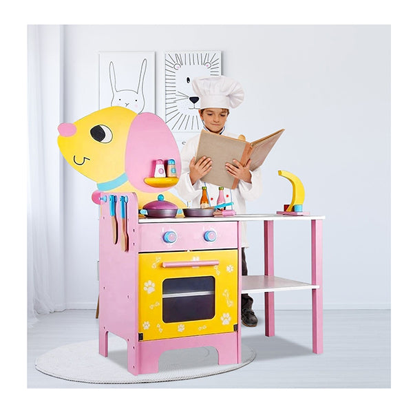 Wooden Kitchen Playset For Kids Puppy Shape Kitchen Set