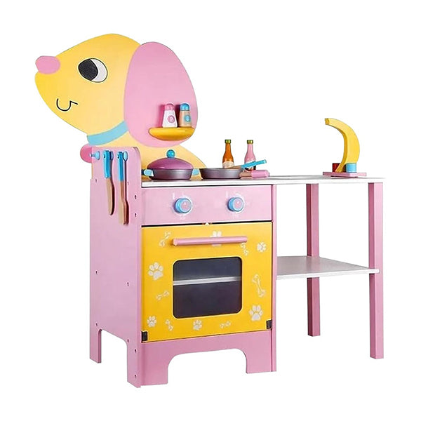 Wooden Kitchen Playset For Kids Puppy Shape Kitchen Set