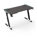 Rgb Gaming Desk Z Shape Black 140Cm