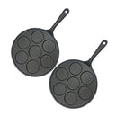 23Cm Cast Iron Takoyaki Fry Pan Octopus Balls Maker 7 Hole Grill Mold