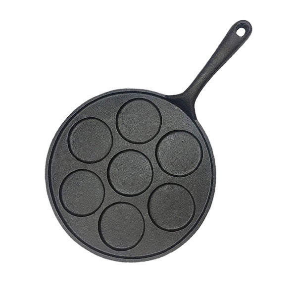 23Cm Cast Iron Takoyaki Fry Pan Octopus Balls Maker 7 Hole Grill Mold