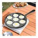 23Cm Cast Iron Takoyaki Fry Pan Octopus Balls Maker 7 Hole Grill Mold