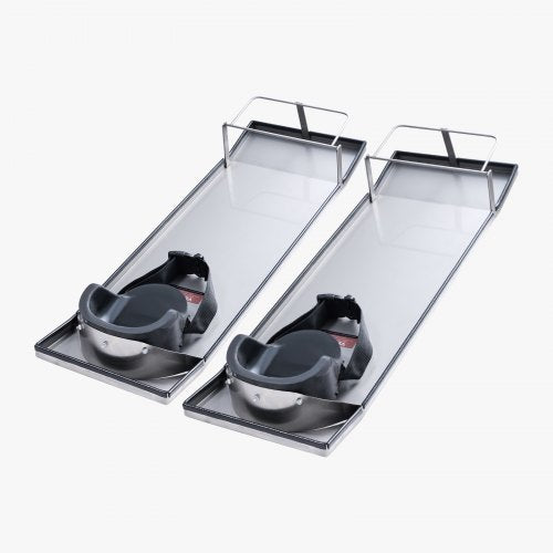 Concrete Knee Boards Stainless Steel, 30'' x 10'' Concrete Sliders, Knee Boards For Concrete, Concrete Knee Pads Moving Sliders, with Knee Pads & Board Straps for Cement and Concrete Finishing