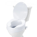 Raised Toilet Seat, 100 mm Height Raised, 136 kg Weight Capacity, Universal Toilet Seat Riser, Screw Rod Locking, with Toilet Seat, for Elderly, Handicap, Patient, Pregnant, Medical