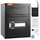 1.7 Cub Depository Safe, Deposit Safe with Drop Slot, Electronic Code Lock and 2 Emergency Keys, 17.71'' x 13.77'' x 13.77'' Business Drop Slot Safe for Cash, Mail in Home, Hotel, Office