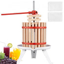 Fruit Wine Press, 4.75 Gallon/18L, Solid Wood Basket with 8 Blocks, Manual Juice Maker, Cider Apple Grape Tincture Vegetables Honey Olive Oil Making Press with Pole Handle Bar for Kitchen, Home