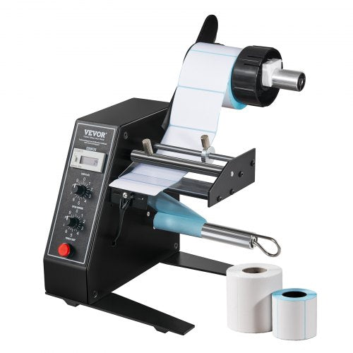 Automatic Label Dispenser, Width 15-125 mm, Length 3-150 mm, Automatic Label Stripper Label Separating Machine, Speed Adjustable Label Applicator, Auto Counting 0-999999 for Various Label Sizes