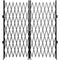 Double Folding Security Gate Folding Door Gate 5.1' H x 10.2' W Scissor Gate